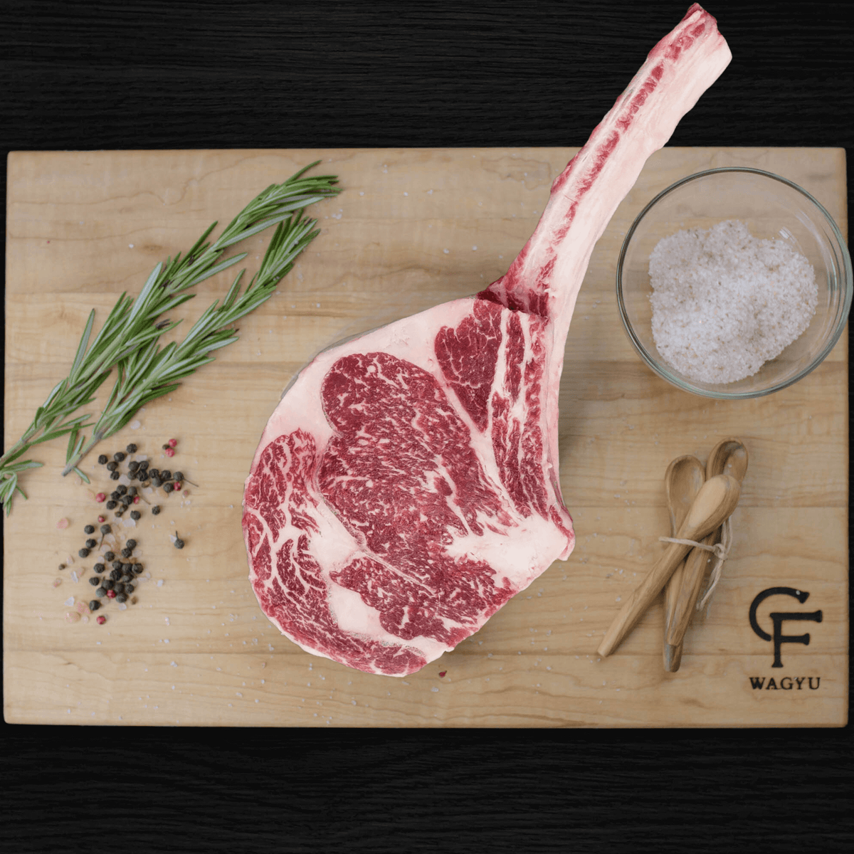 Tomahawk Steak 100 Full Blood Wagyu Beef Caroland Farms Wagyu