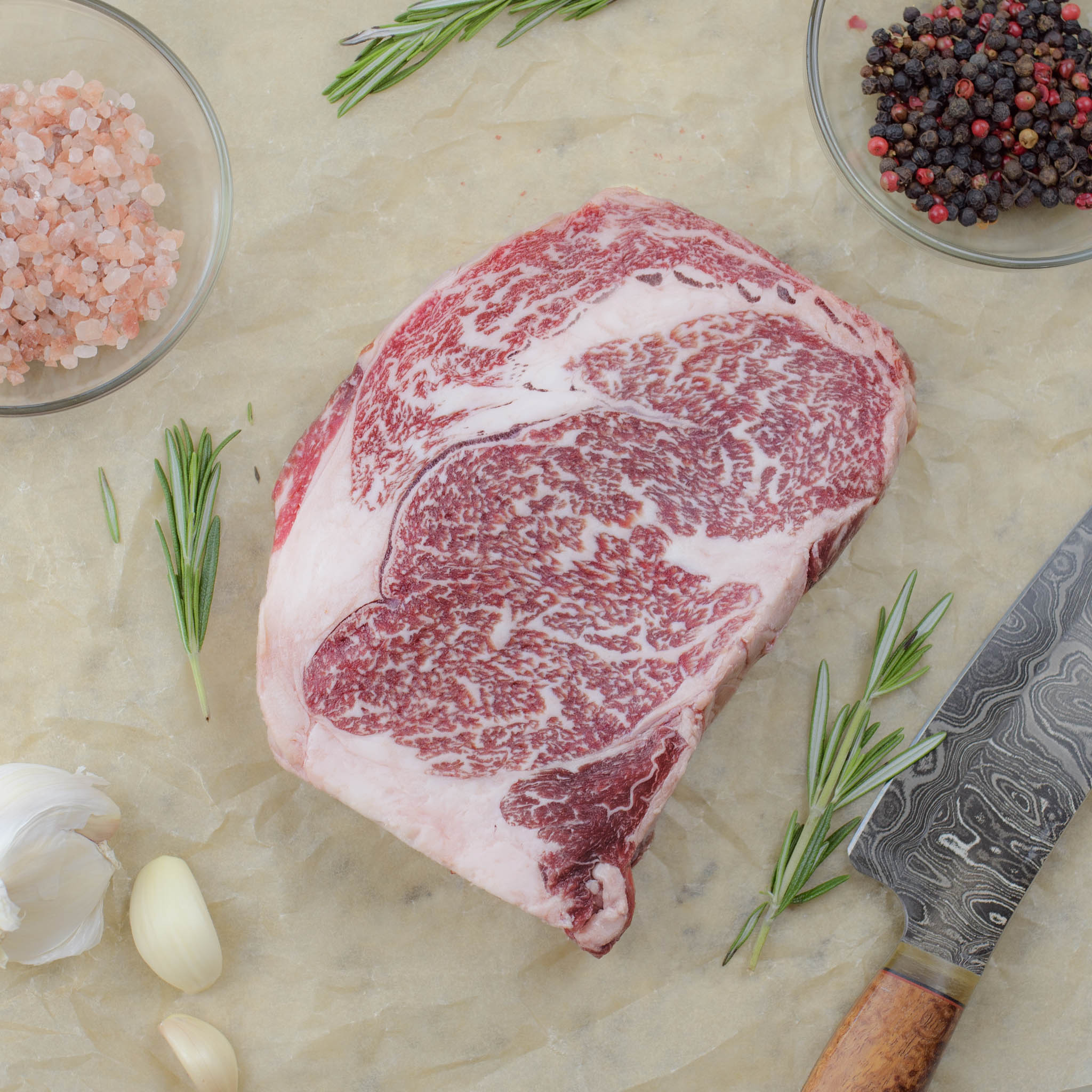 Blood Shot Ribeye Wagyu Ribeye Steak – 100% Full Blood Wagyu Beef – Caroland Farms Wagyu